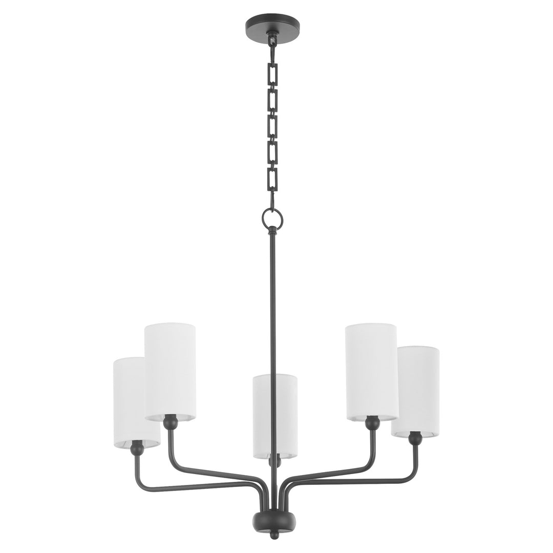 Charlotte 5Lt Chand - Matte Black by Quorum