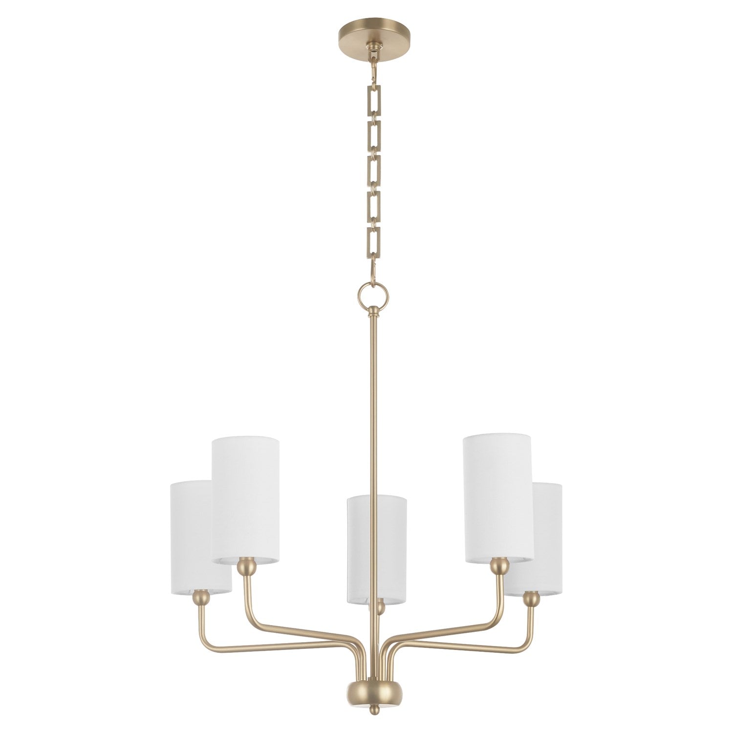 Charlotte 5Lt Chand -Aged Brass by Quorum