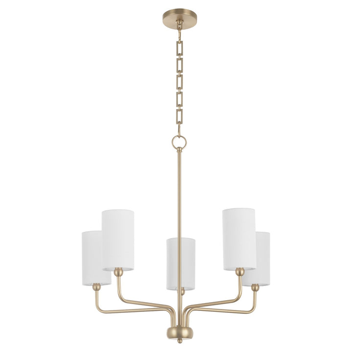 Charlotte 5Lt Chand -Aged Brass by Quorum
