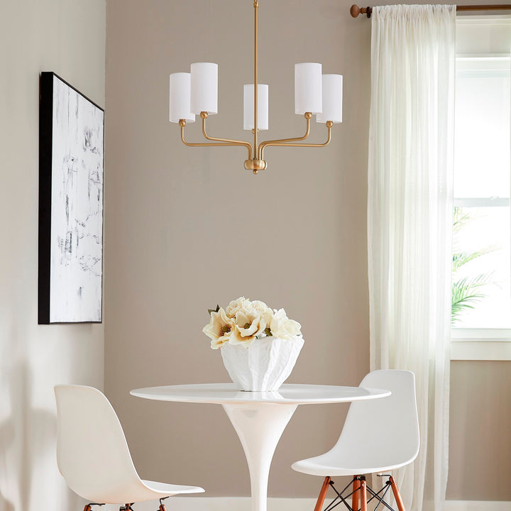 Charlotte 5Lt Chand -Aged Brass