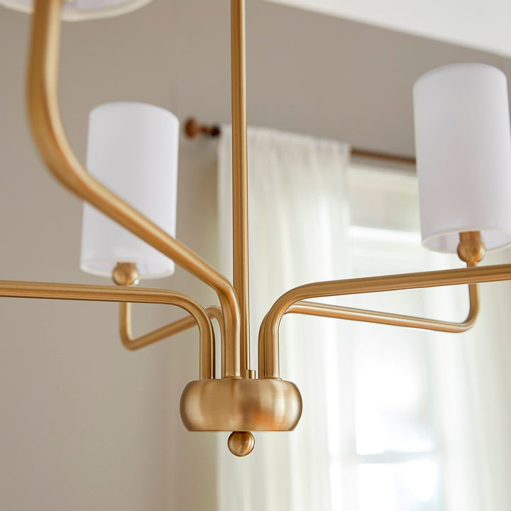 Charlotte 5Lt Chand -Aged Brass