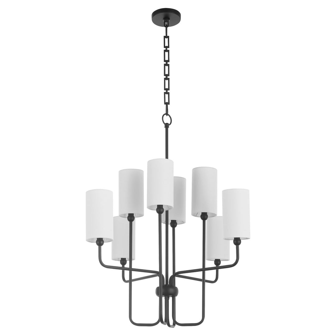 Charlotte 8Lt Chand - Matte Black by Quorum