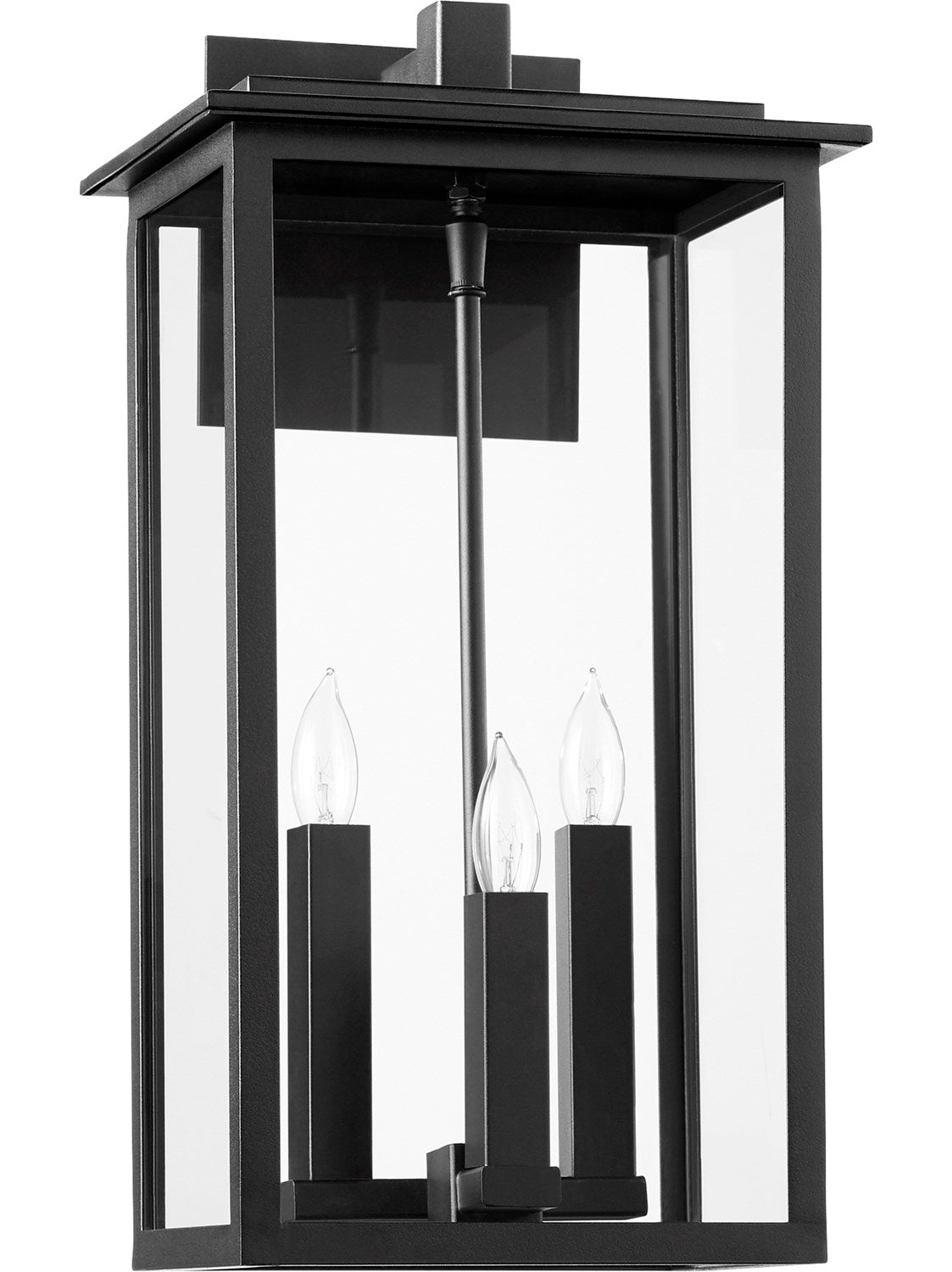 Westerly 3Lt Lantern - Textured Black by Quorum