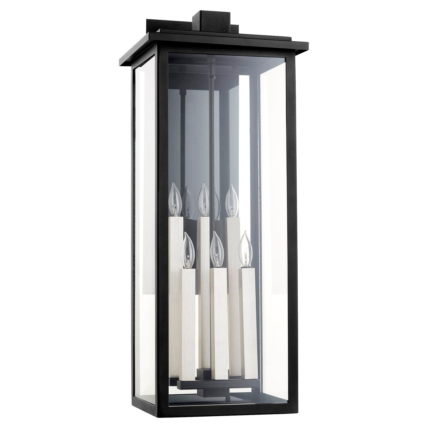 Westerly Lg 6Lt Lantern -Textured Black by Quorum