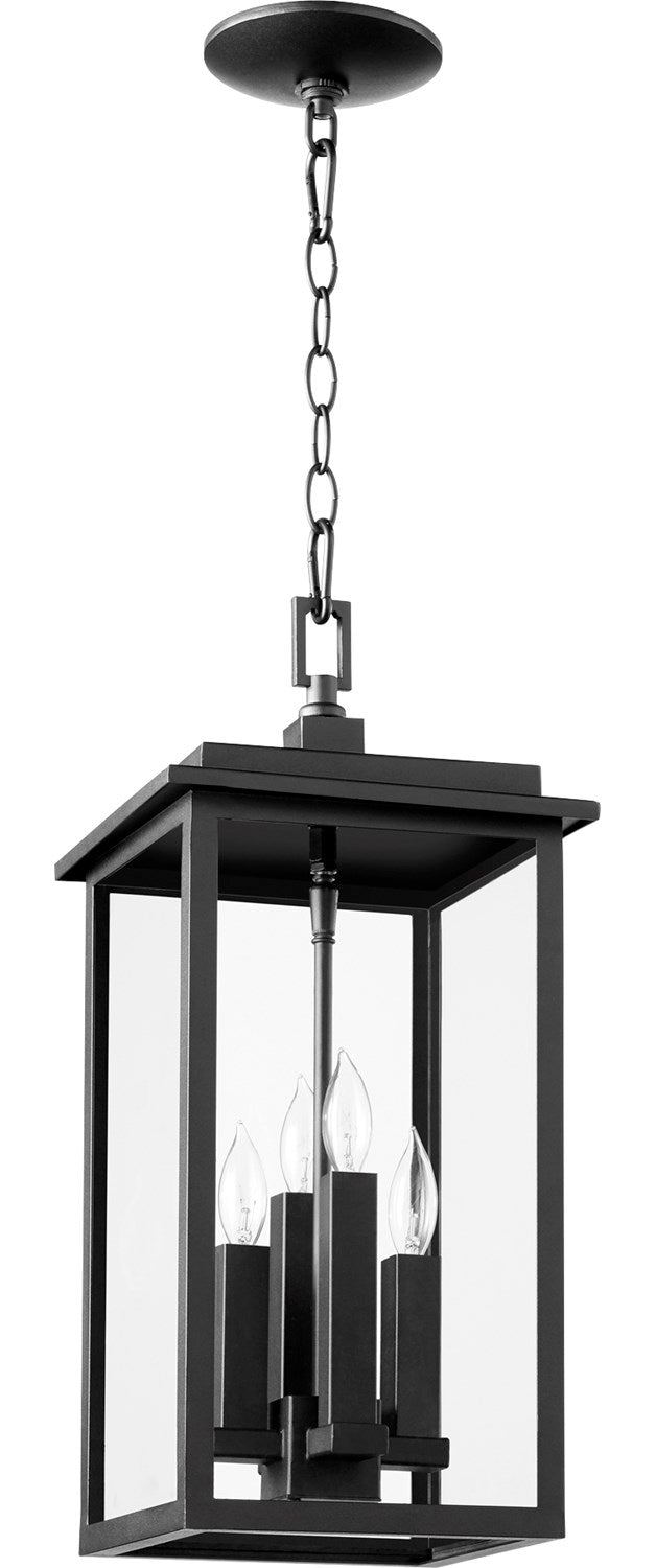 Westerly 4Lt Pendantd - Textured Black by Quorum