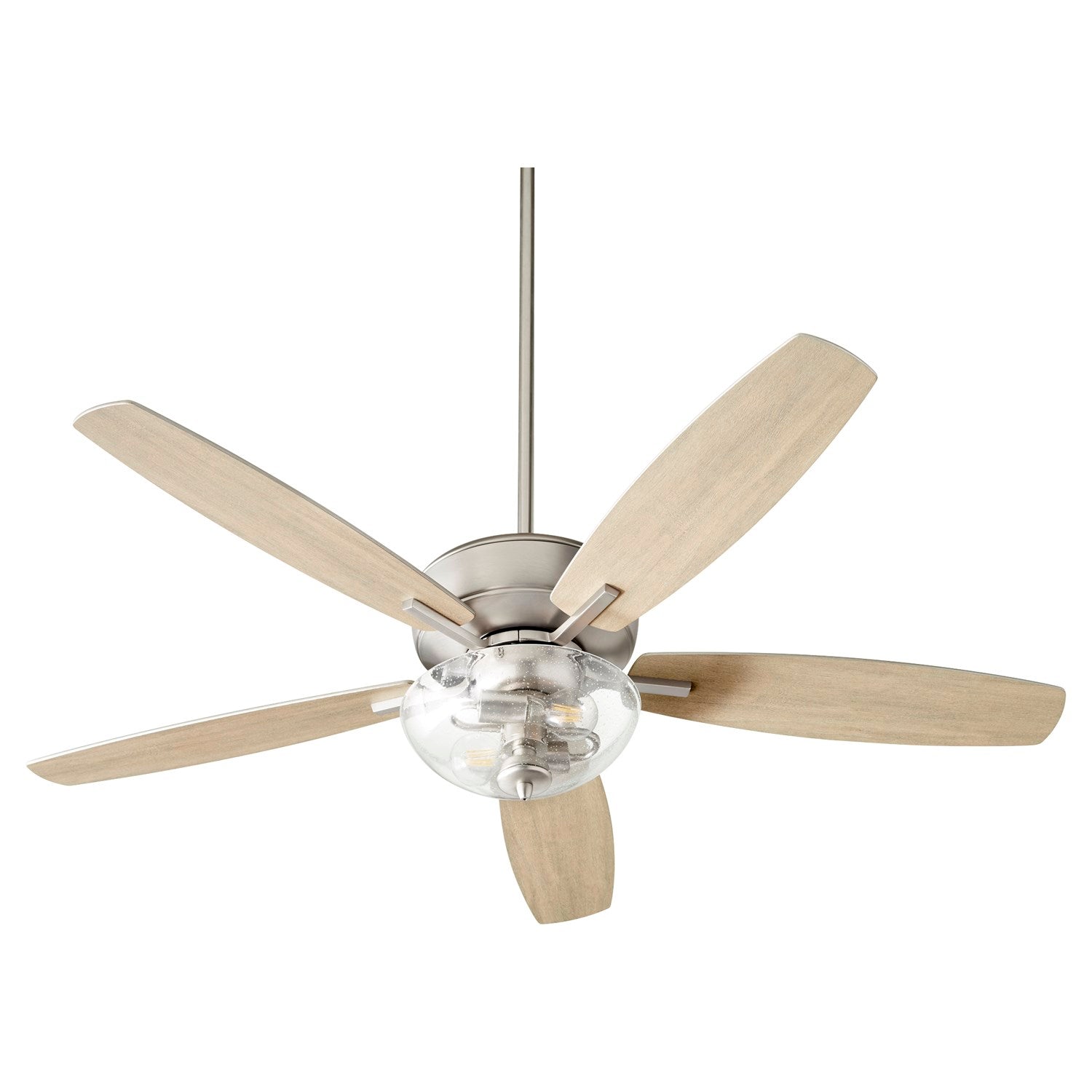 Breeze 52 Clr/Sd Bowl-Satin Nickel by Quorum