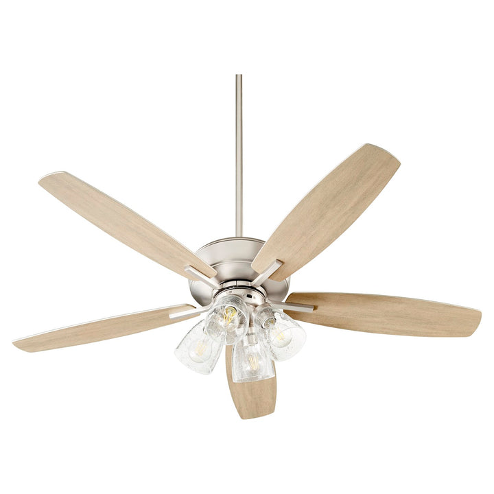 Breeze 52 4Lt Clr/Sd -Satin Nickel by Quorum