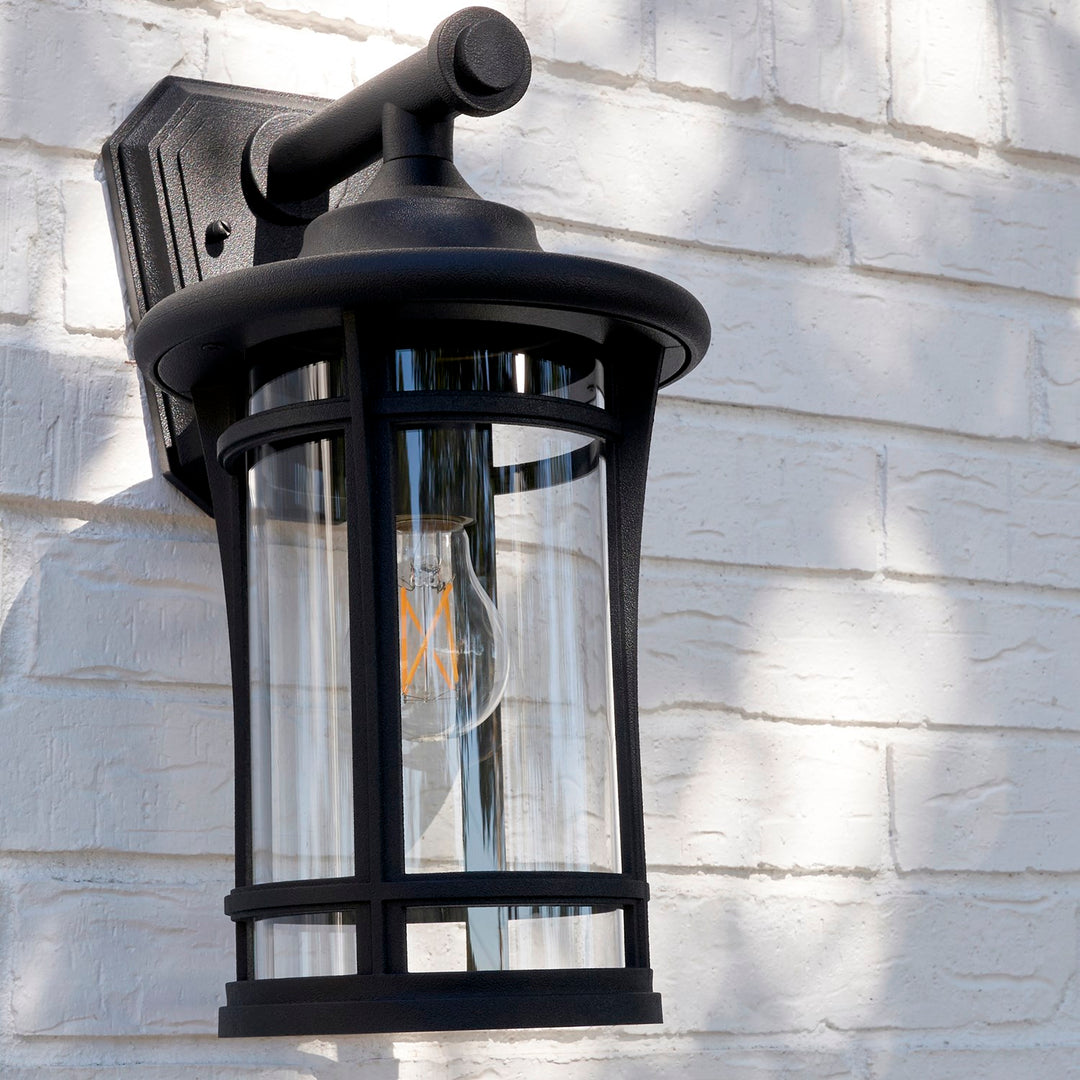Haley 15" Lantern - Textured Black