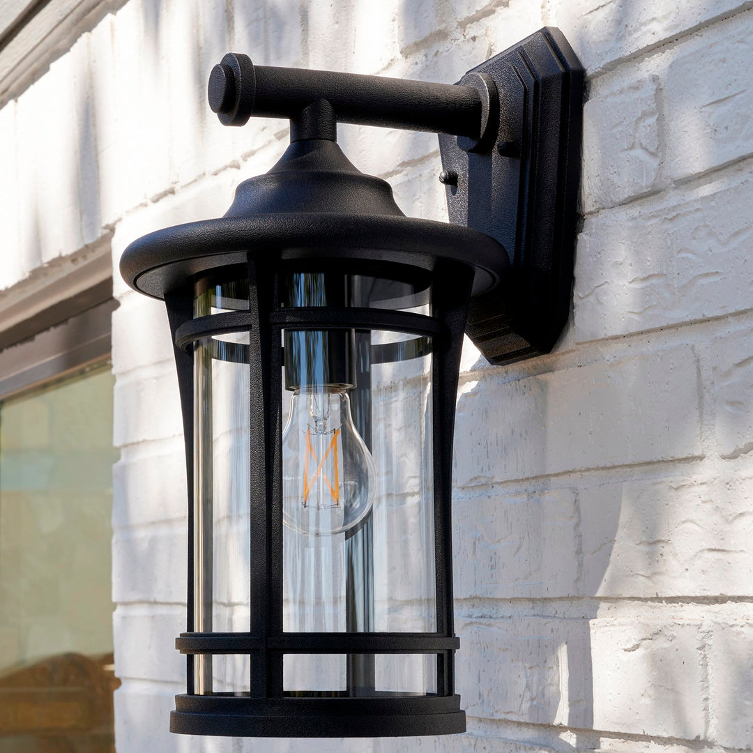 Haley 15" Lantern - Textured Black