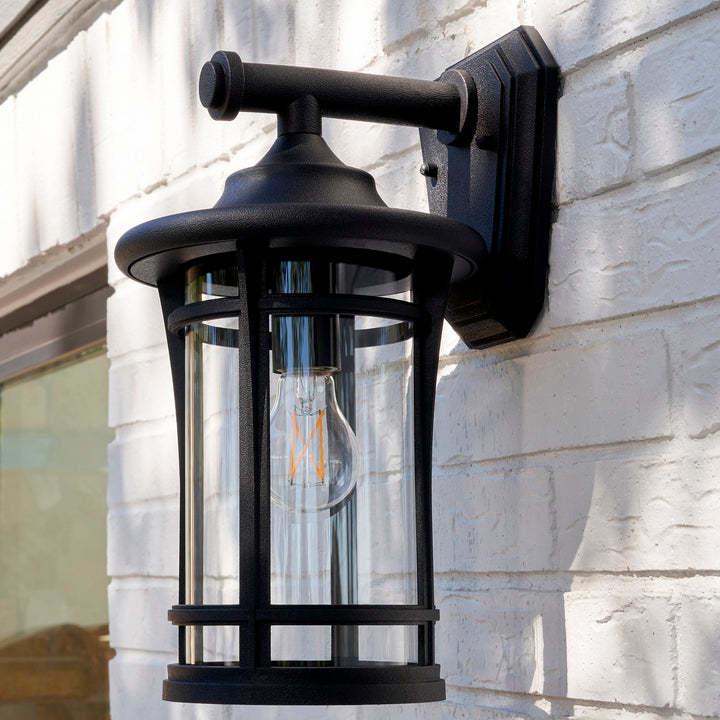 Haley 15" Lantern - Textured Black