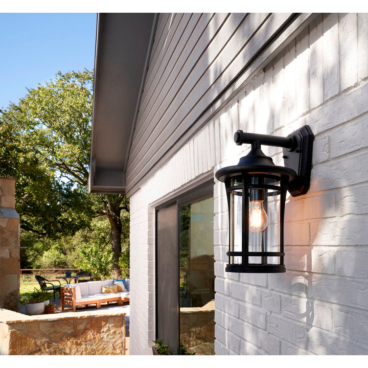 Haley 15" Lantern - Textured Black
