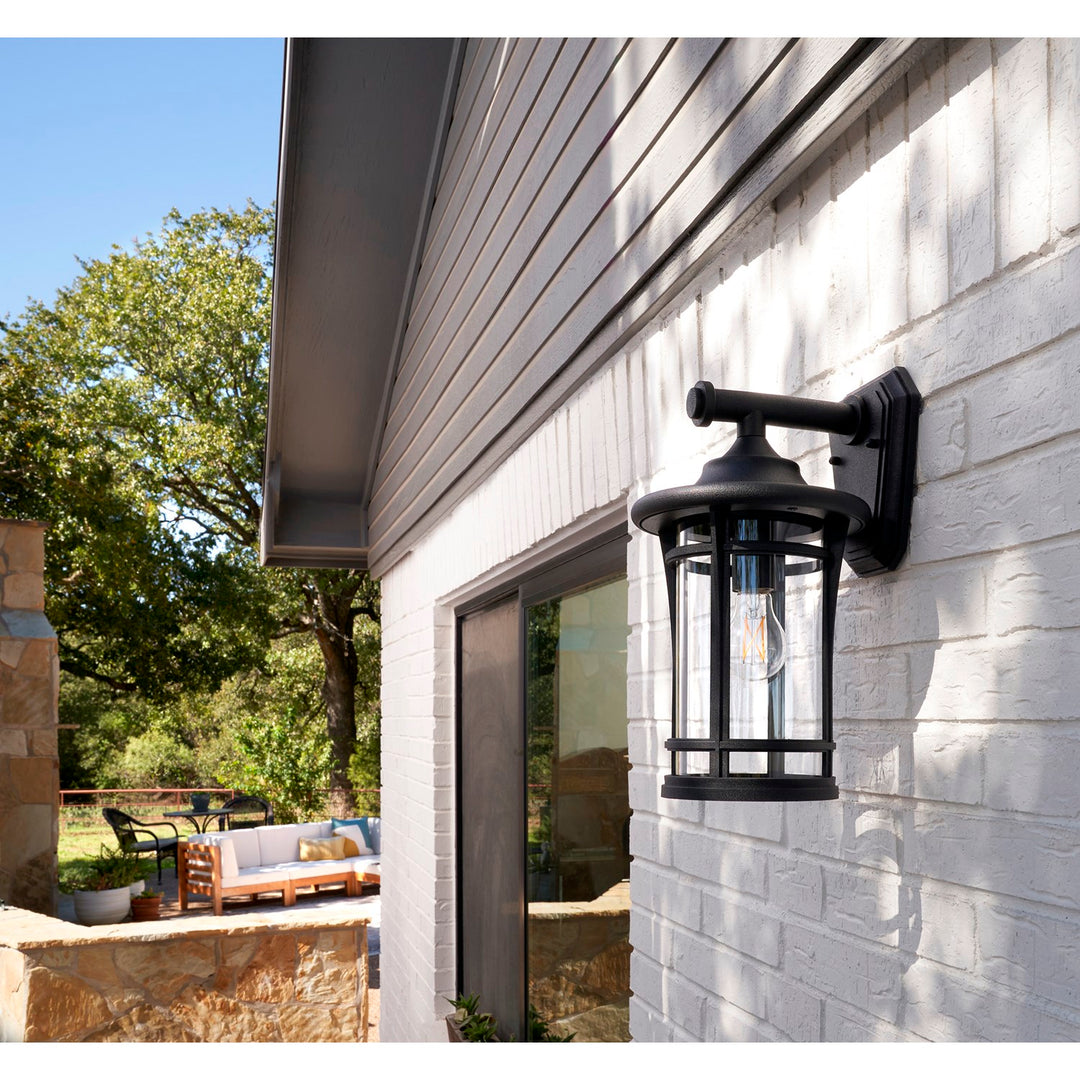 Haley 15" Lantern - Textured Black