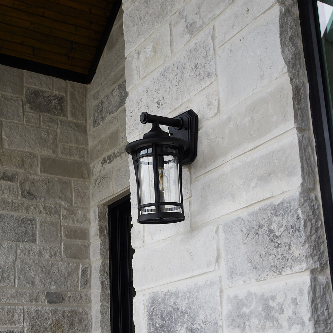 Haley 18" Lantern - Textured Black
