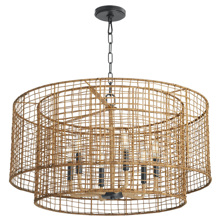 Abaca 6Lt Pendantd - Matte Black
