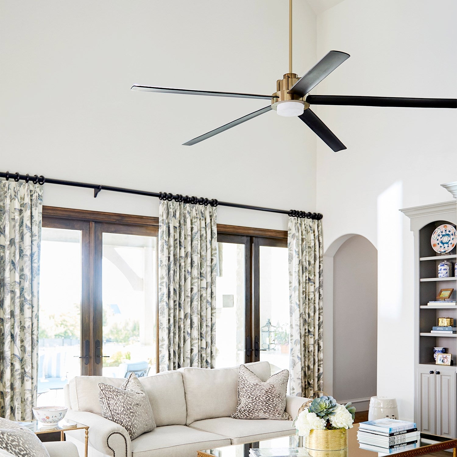 Revel 80" Fan - Aged Brass/Matte Black