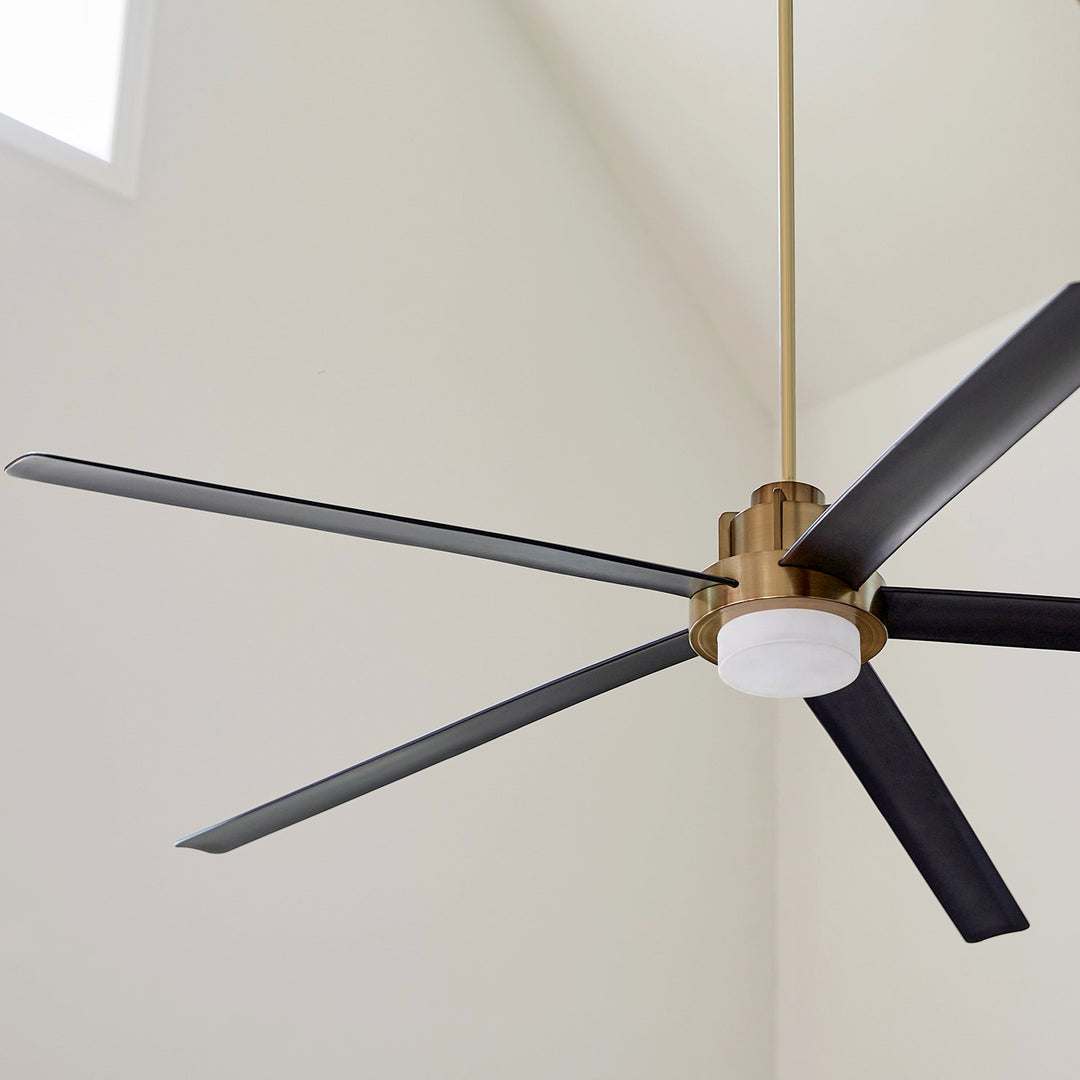 Revel 80" Fan - Aged Brass/Matte Black