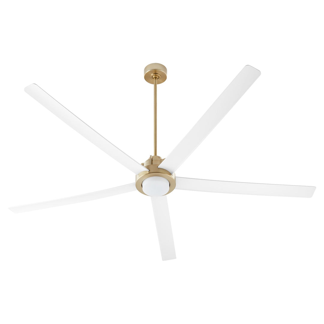 Revel 80" Fan - Aged Brass/ Studio White by Quorum