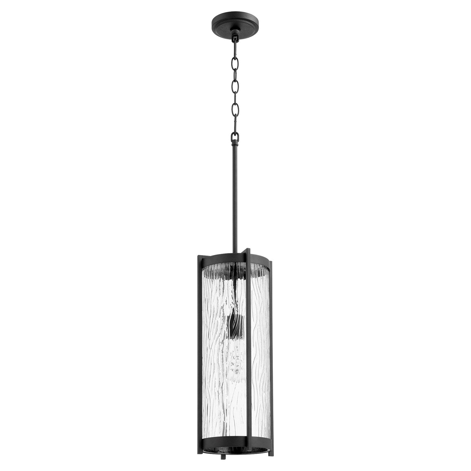 19" Chisseled Pendantd - Textured Black by Quorum