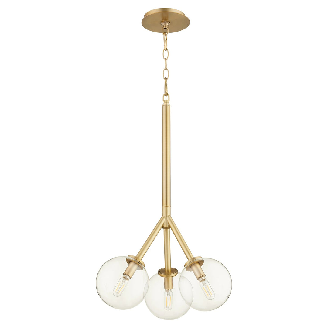 Rovi 3Lt Pendantd - Aged Brass by Quorum