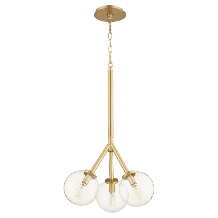 Rovi 3Lt Pendantd - Aged Brass by Quorum