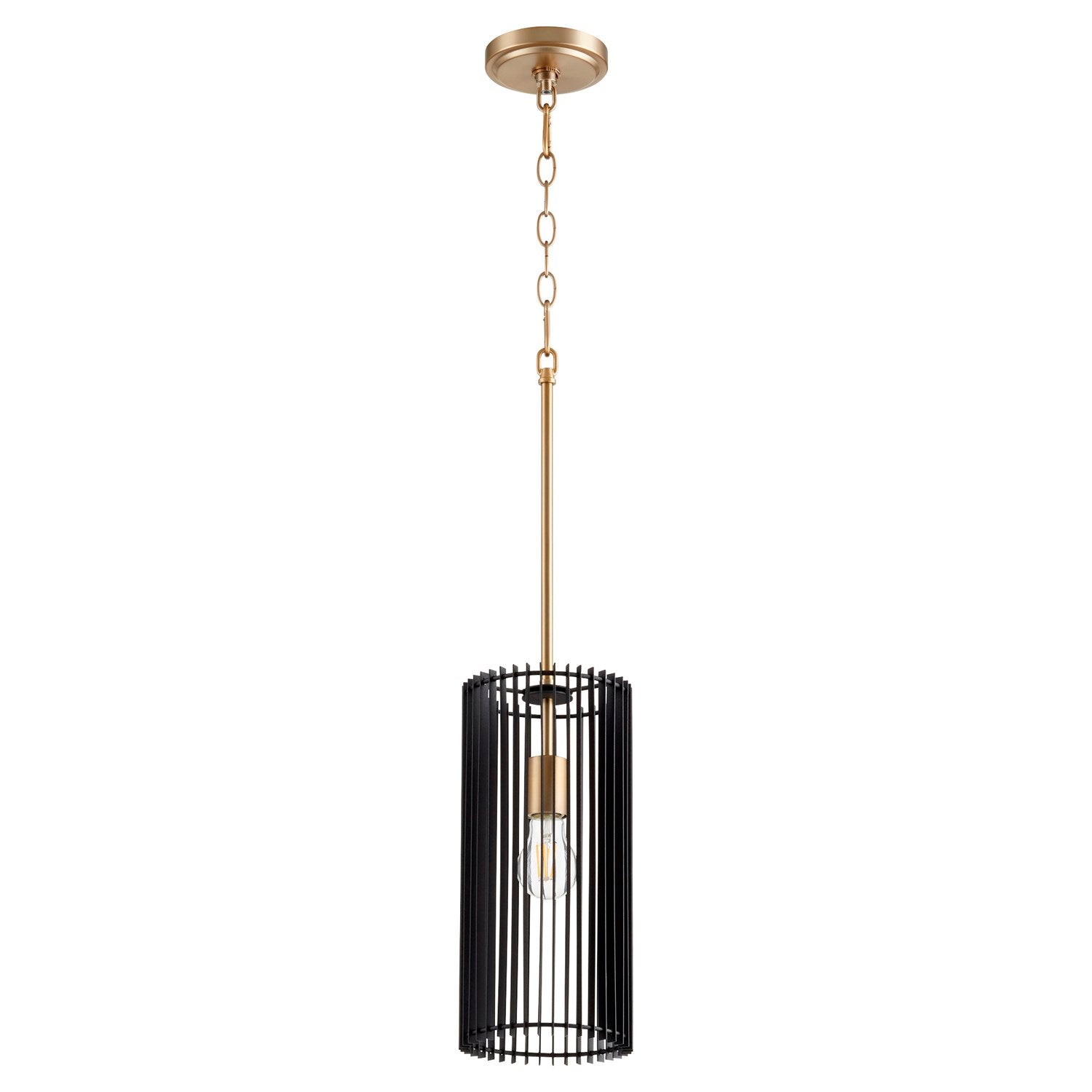 Finura 14" Pendantd - Aged Brass by Quorum