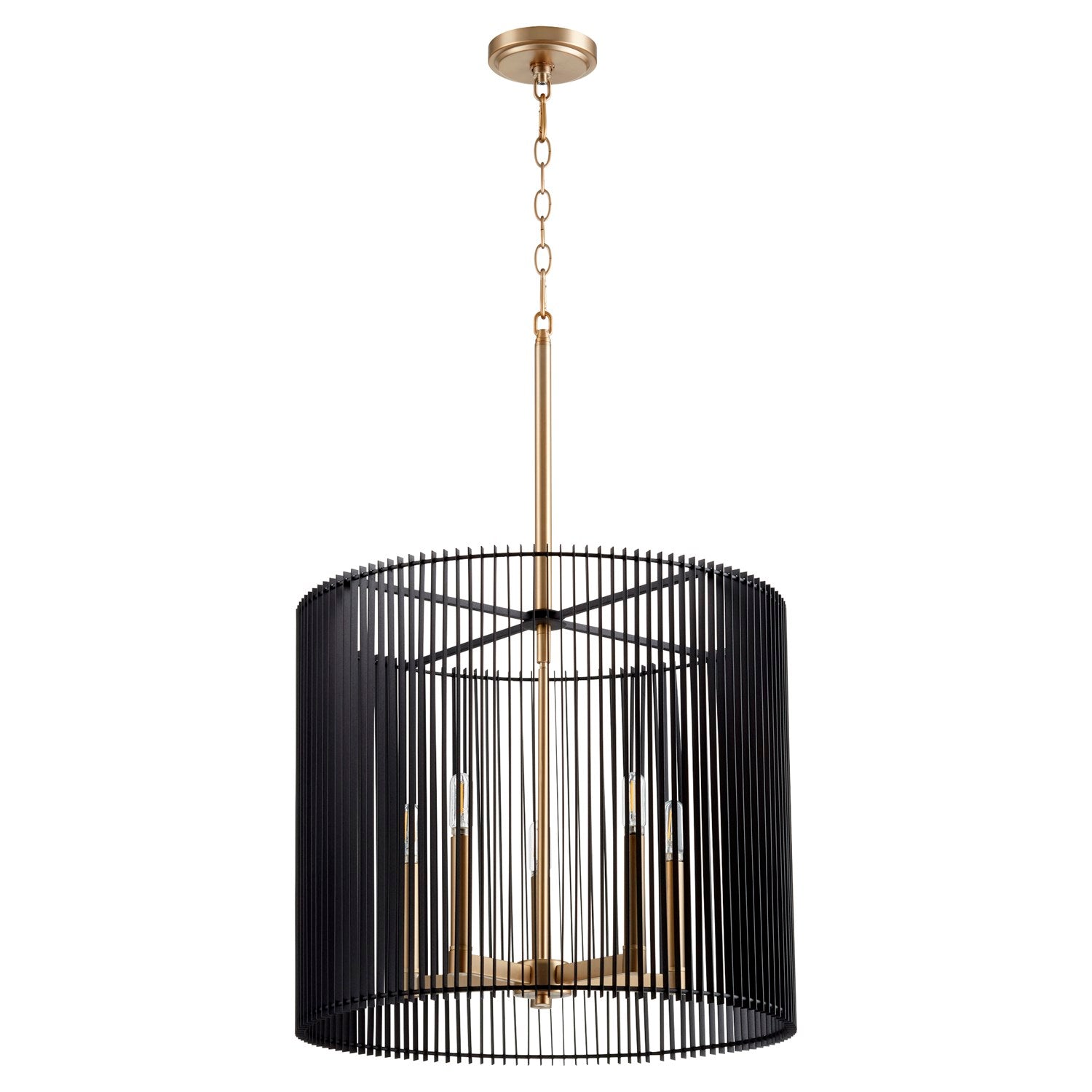 Finura 5Lt Pendantd - Aged Brass by Quorum