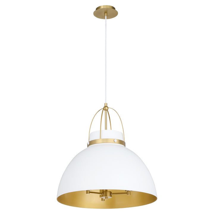 Pruitt 21Ó 3Lt Pendantdant Ð Studio White/Aged Brass