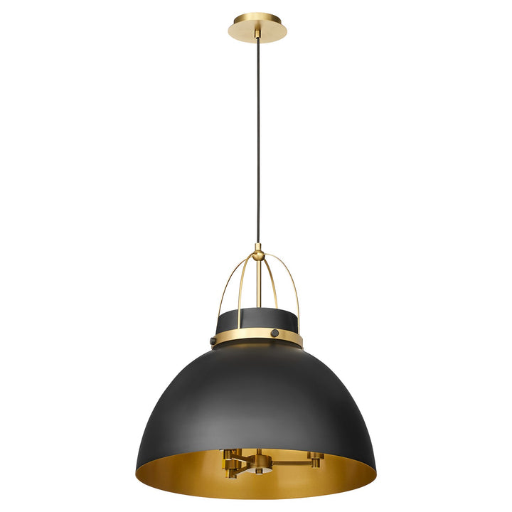 Pruitt 21Ó 3Lt Pendantdant Ð Matte Black/Aged Brass by Quorum