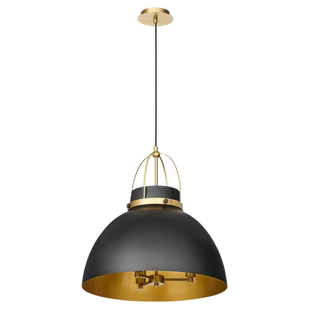 Pruitt 21Ó 3Lt Pendantdant Ð Matte Black/Aged Brass
