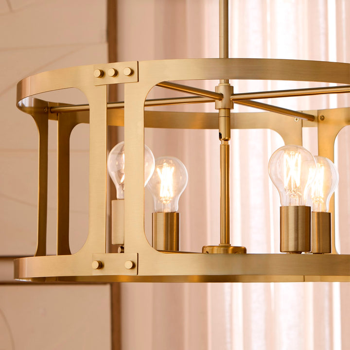 Colburn 4Lt Pendantdant - Brushed Brass