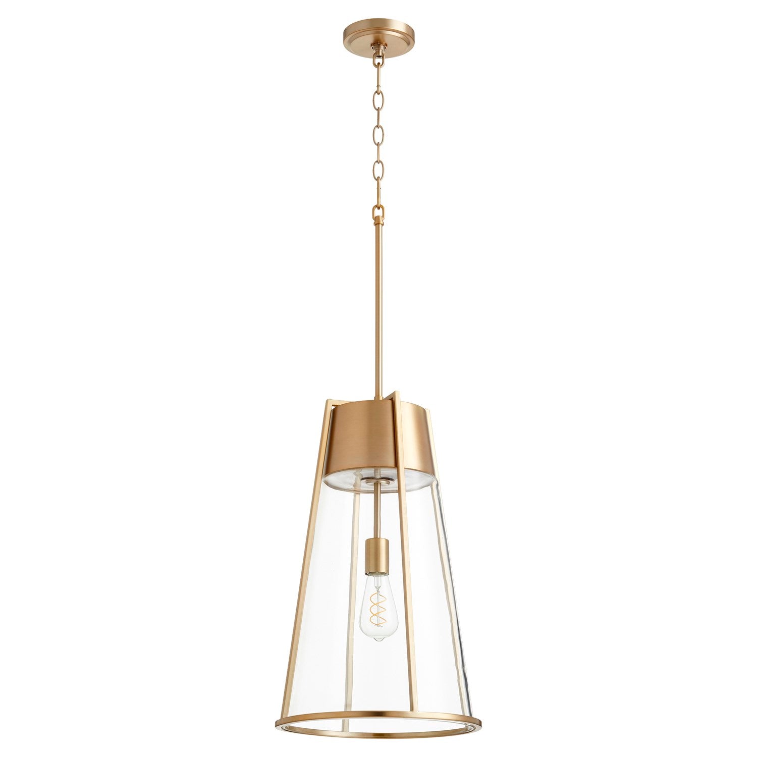 22" Pylon Pendantd - Aged Brass by Quorum
