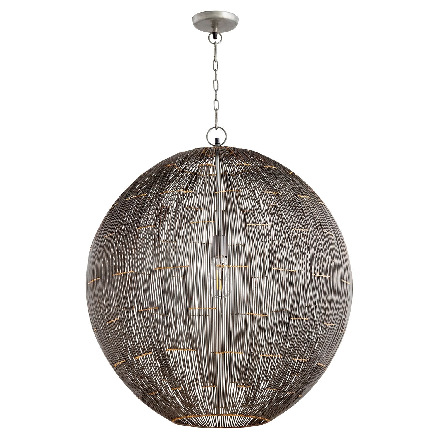 26" Wire Sphere Pendantd -Chl by Quorum