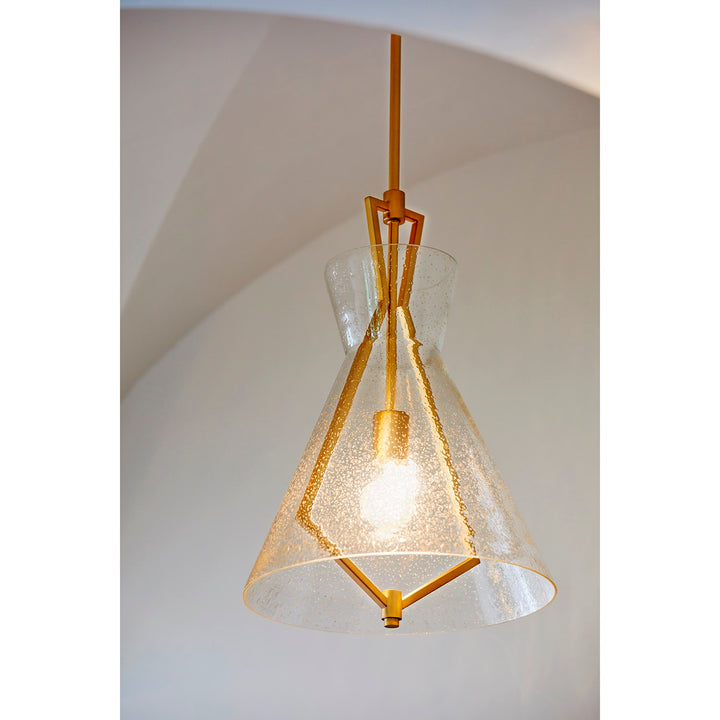 1Lt Stone/Seed Gold Leaf Pnd-Aged Brass