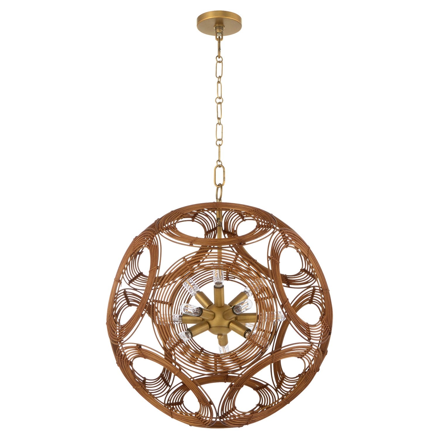 Kalio 12Lt Pendantdant - Brushed Brass by Quorum