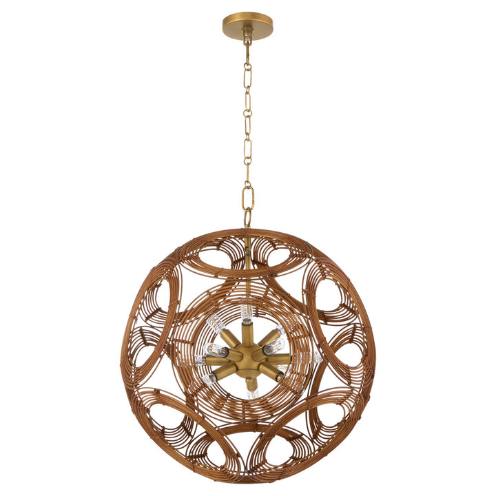 Kalio 12Lt Pendantdant - Brushed Brass by Quorum