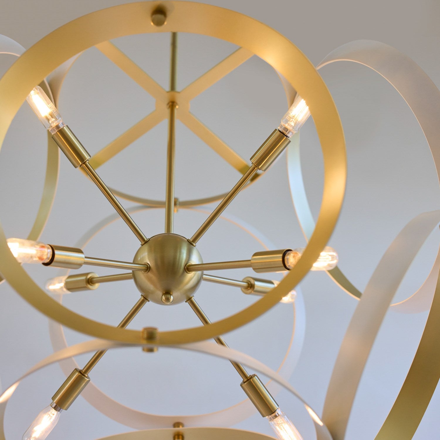 Domain 22" Pendantd - Studio White/Aged Brass