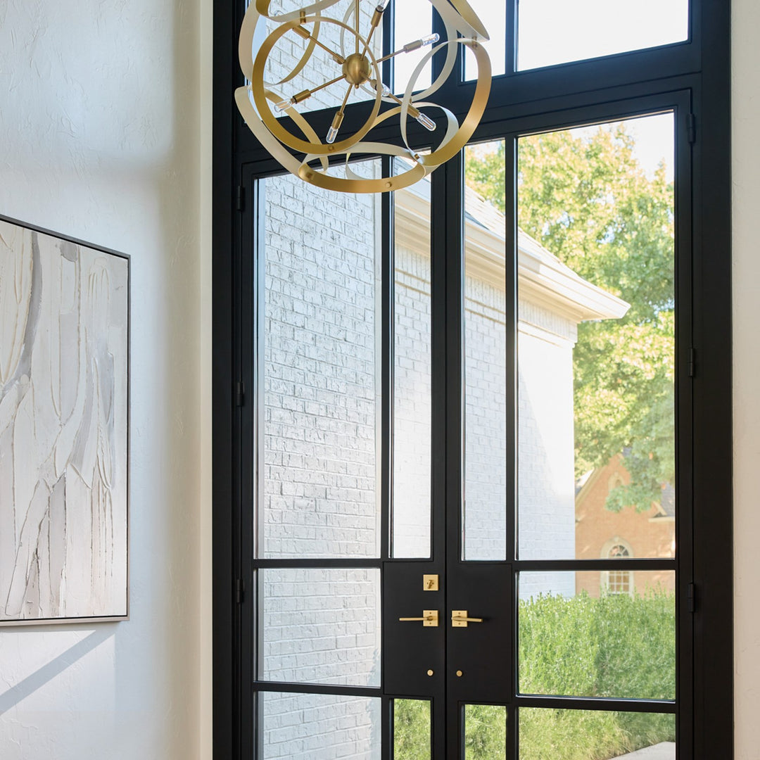 Domain 22" Pendantd - Studio White/Aged Brass