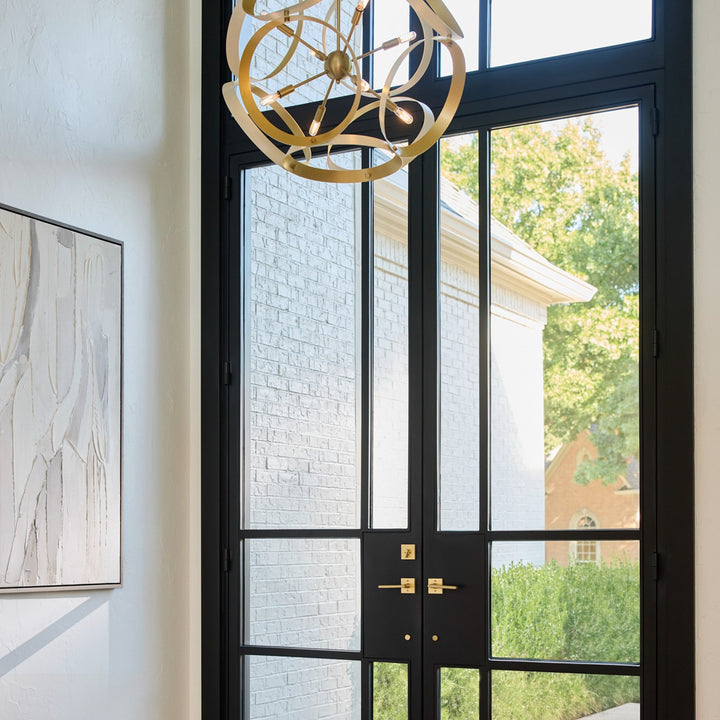 Domain 22" Pendantd - Studio White/Aged Brass