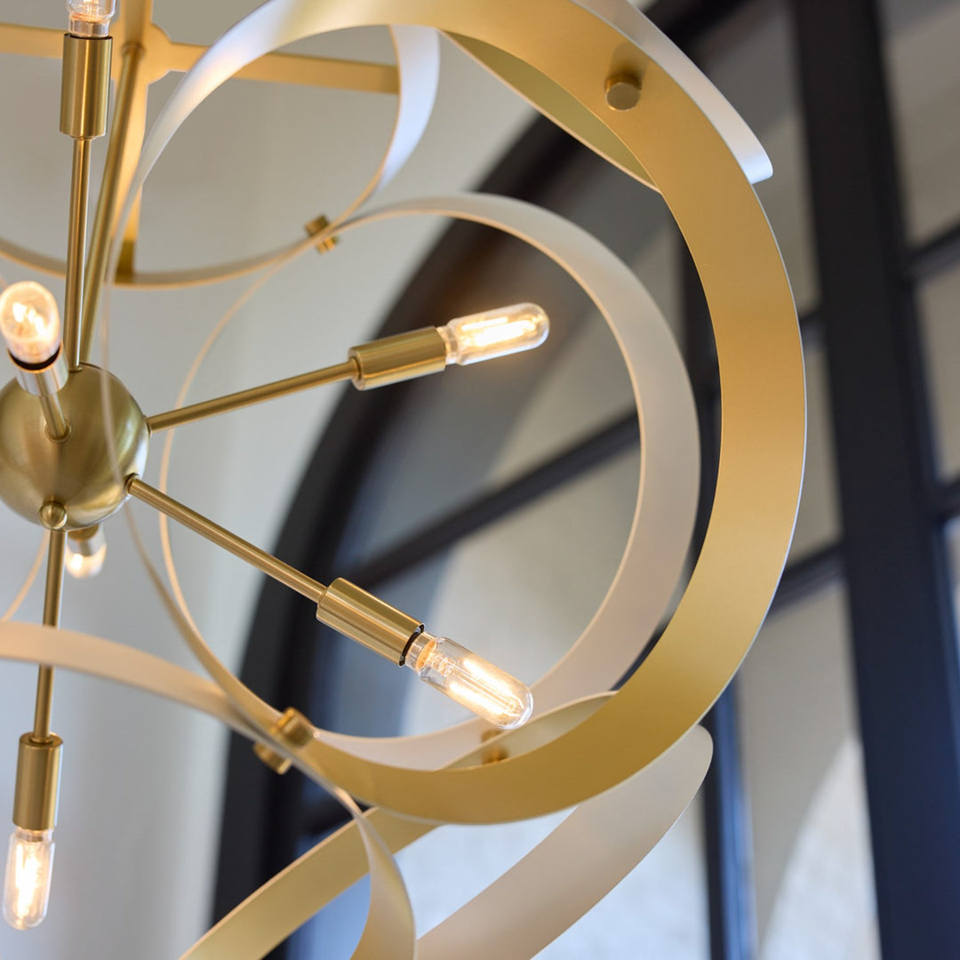 Domain 22" Pendantd - Studio White/Aged Brass