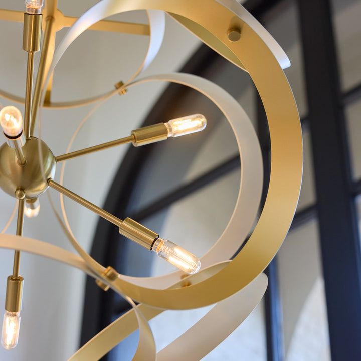 Domain 22" Pendantd - Studio White/Aged Brass