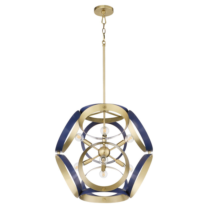 Domain 22" Pendantd - Bl/Aged Brass by Quorum