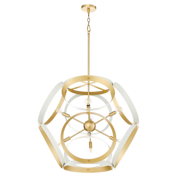 Domain 30" Pendantd - Studio White/Aged Brass