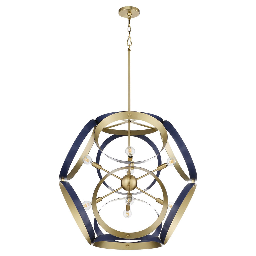 Domain 30" Pendantd - Bl/Aged Brass