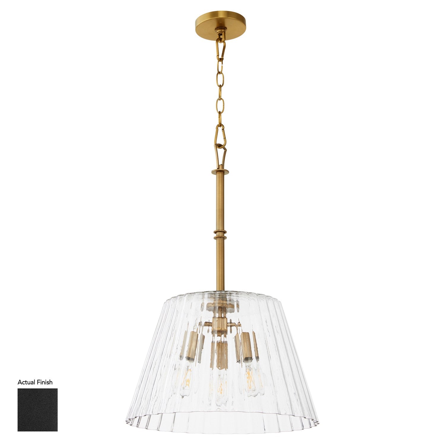 Lawton 16" Pendantdant - Matte Black by Quorum