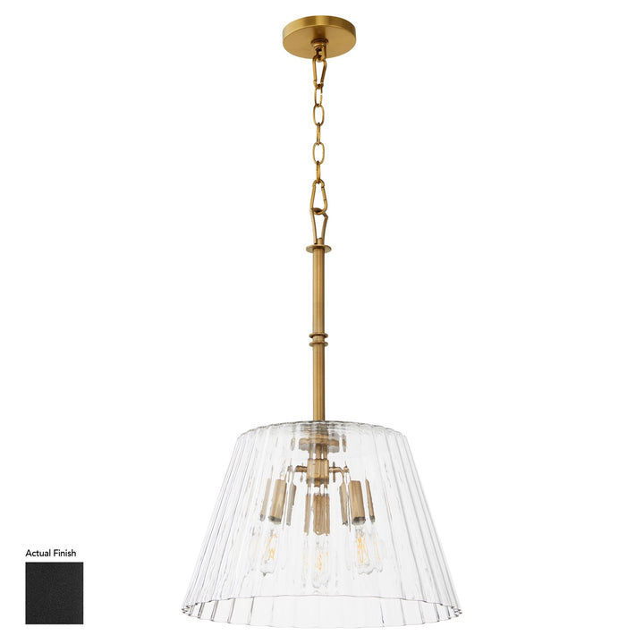 Lawton 16" Pendantdant - Matte Black by Quorum