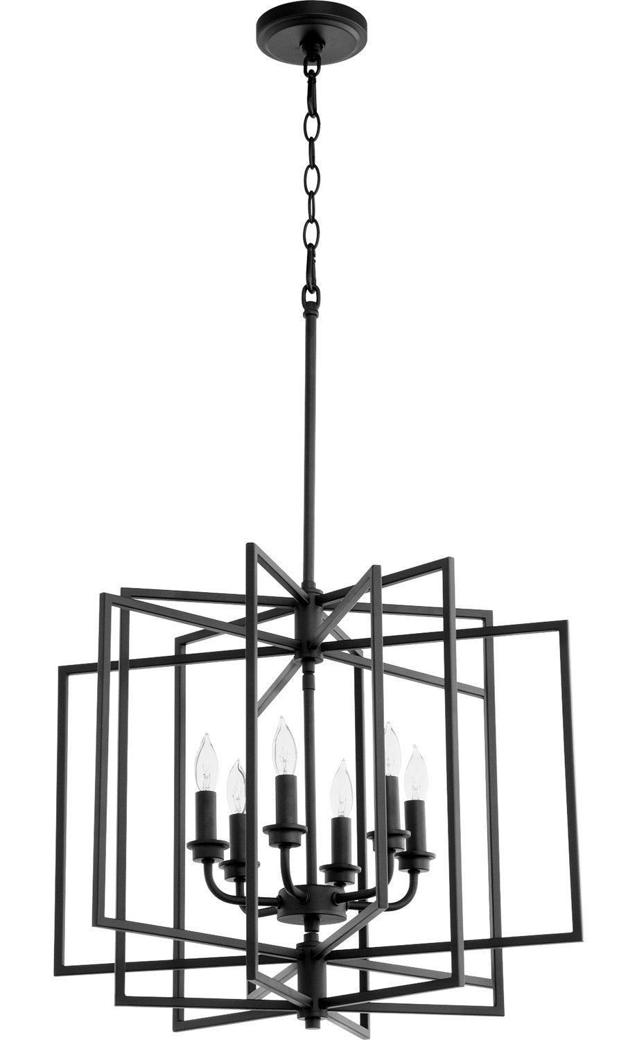 Hammond 6Lt Pendantd - Textured Black by Quorum