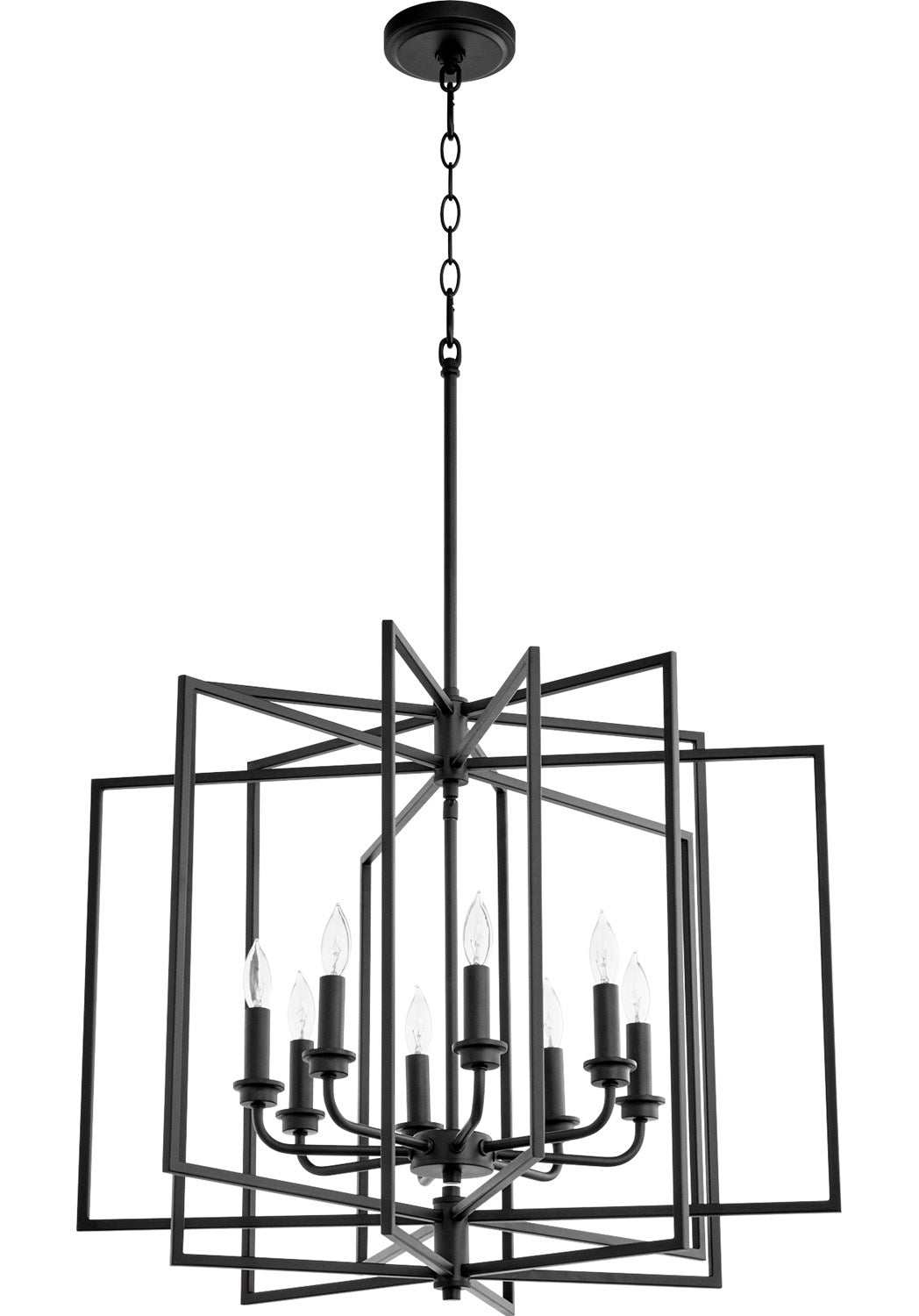 Hammond 8Lt Pendantd - Textured Black by Quorum