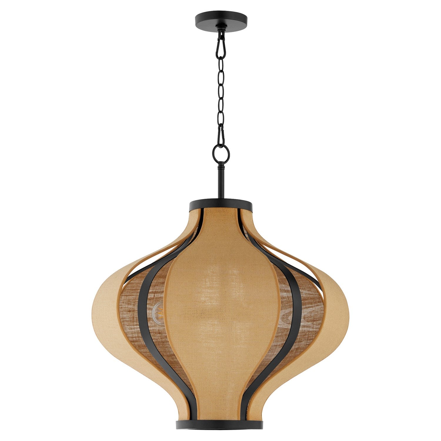 Monroe 3Lt Pendantdant - Matte Black by Quorum
