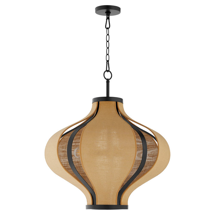 Monroe 3Lt Pendantdant - Matte Black by Quorum