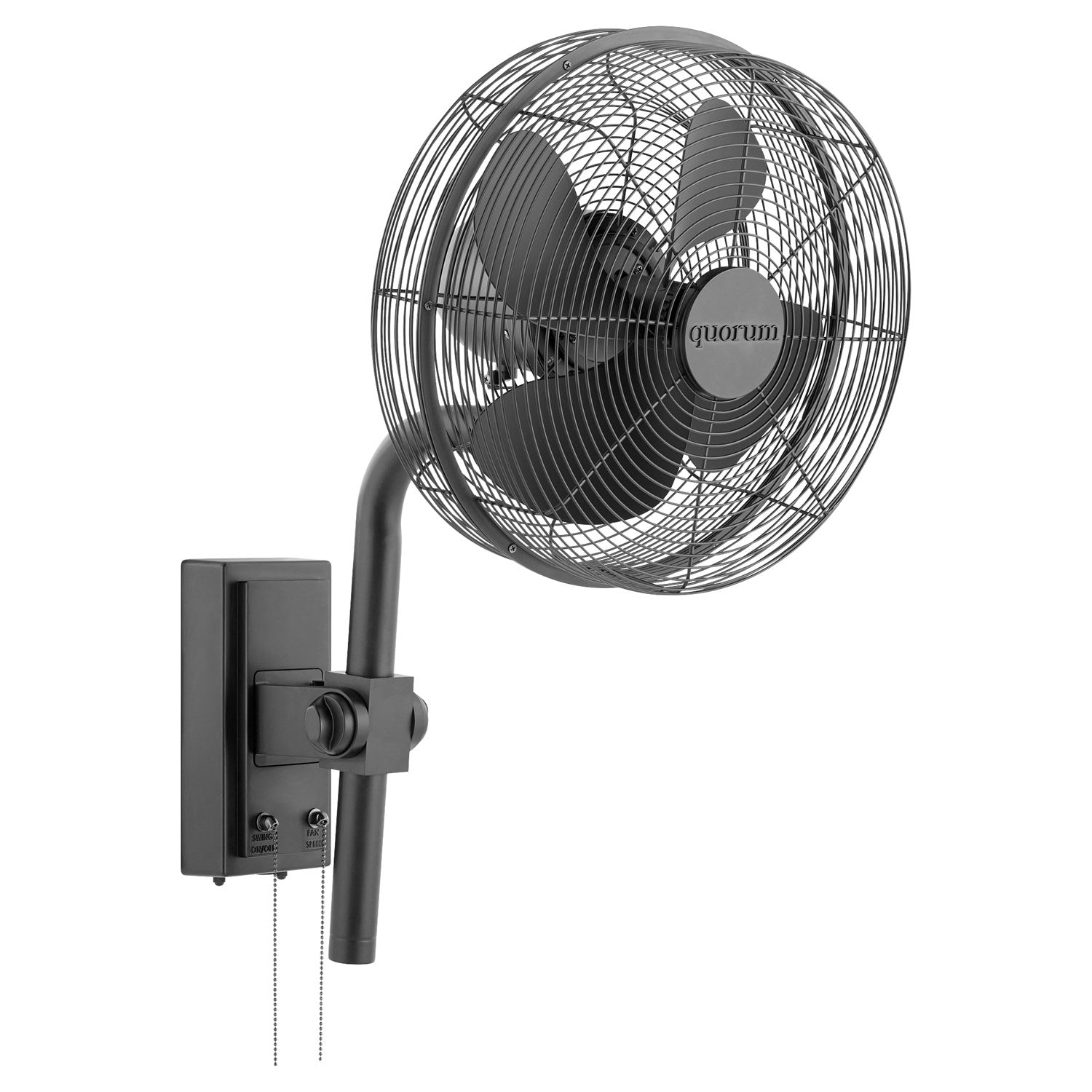 Cyprus 13" Wall Fan - Matte Black by Quorum